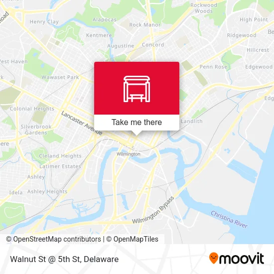 Mapa de Walnut St @ 5th St