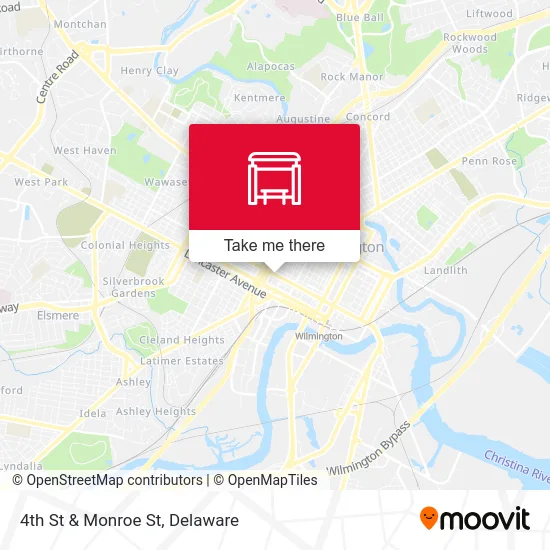 4th St & Monroe St map