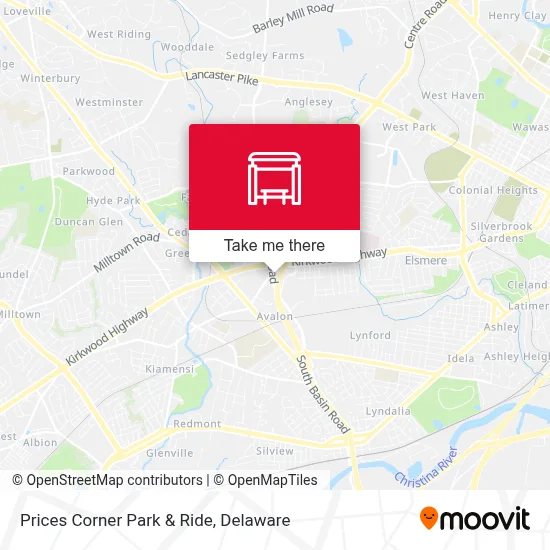 Prices Corner Park & Ride map