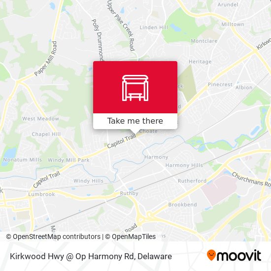 Mapa de Kirkwood Hwy @ Op Harmony Rd