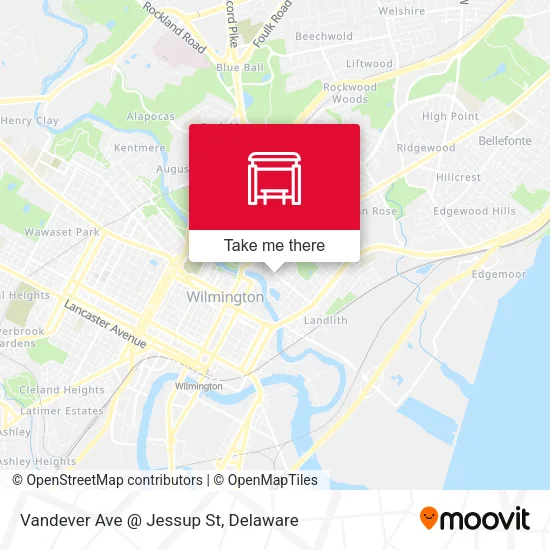 Mapa de Vandever Ave @ Jessup St