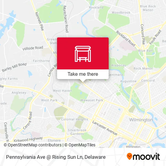 Mapa de Pennsylvania Ave @ Rising Sun Ln