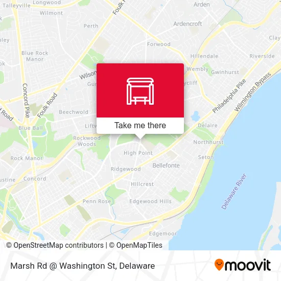 Mapa de Marsh Rd @ Washington St