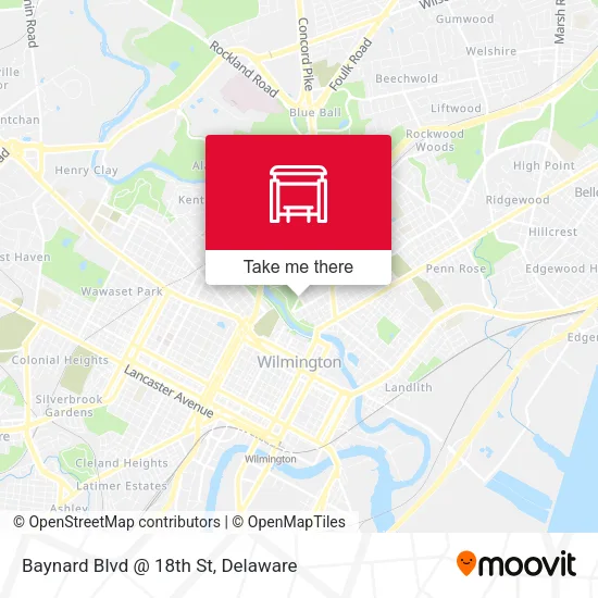 Mapa de Baynard Blvd @ 18th St