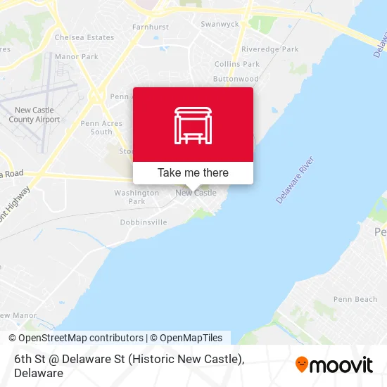 6th St @ Delaware St (Historic New Castle) map
