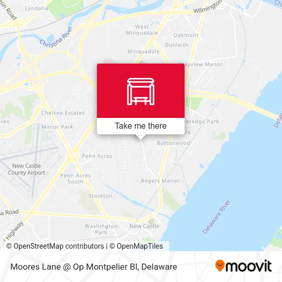 Mapa de Moores Lane @ Op Montpelier Bl