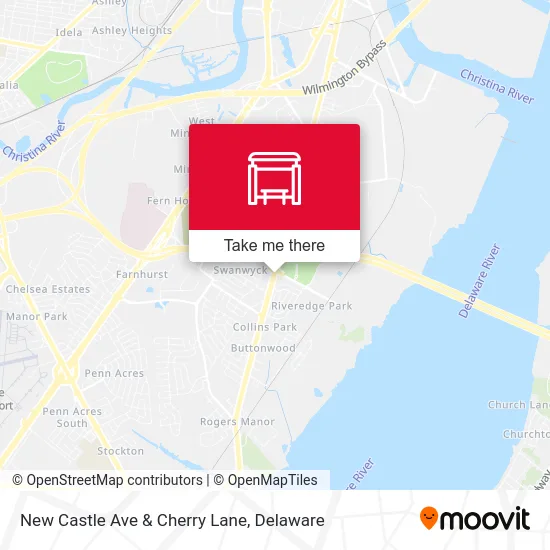 New Castle Ave & Cherry Lane map