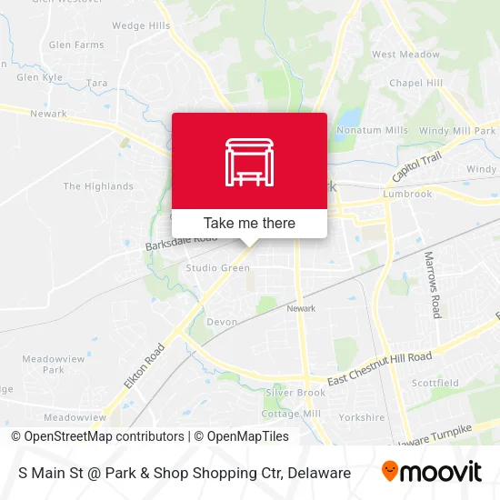 S Main St @ Park & Shop Shopping Ctr map