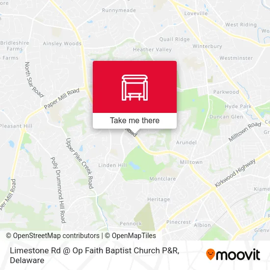 Limestone Rd @ Op Faith Baptist Church P&R map