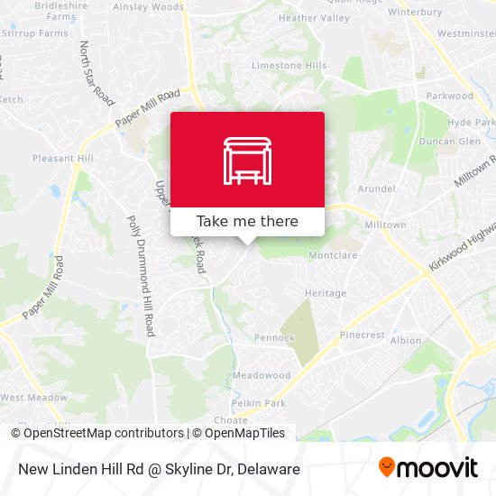 Mapa de New Linden Hill Rd @ Skyline Dr