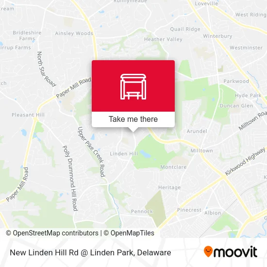 Mapa de New Linden Hill Rd @ Linden Park