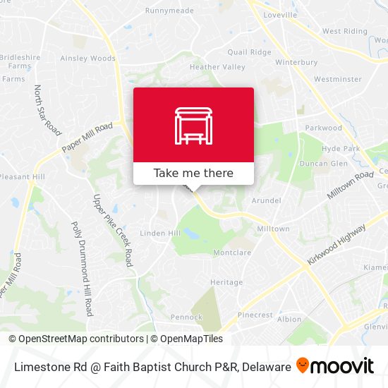 Limestone Rd @ Faith Baptist Church P&R map