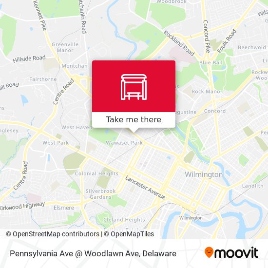 Mapa de Pennsylvania Ave @ Woodlawn Ave