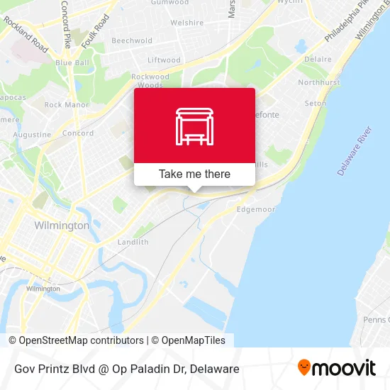 Gov Printz Blvd @ Op Paladin Dr map