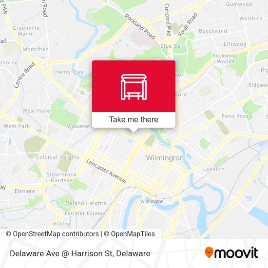 Mapa de Delaware Ave @ Harrison St