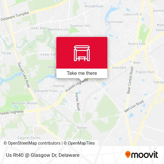 Us Rt40 @ Glasgow Dr map