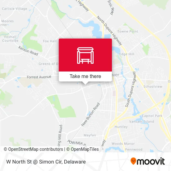 W North St @ Simon Cir map