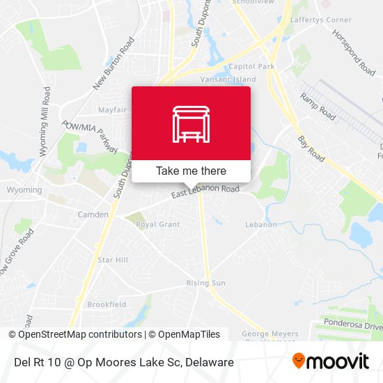 Del Rt 10 @ Op Moores Lake Sc map