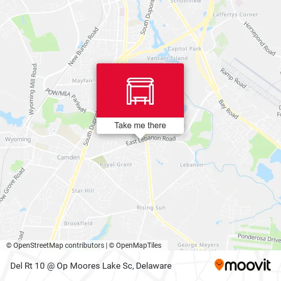 Del Rt 10 @ Op Moores Lake Sc map