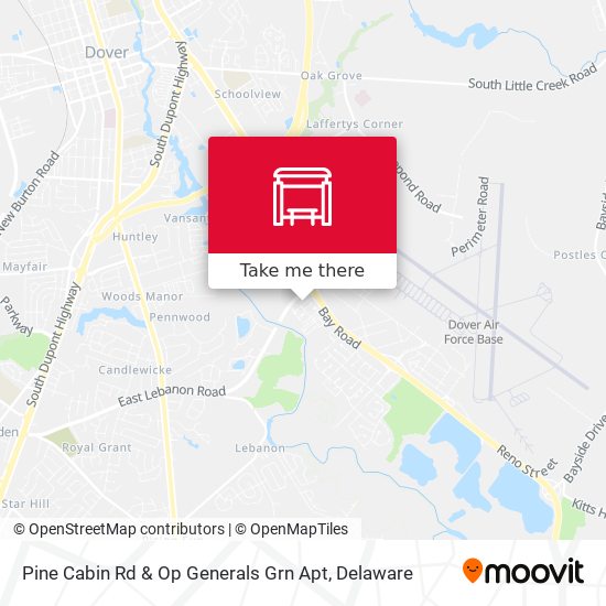 Pine Cabin Rd & Op Generals Grn Apt map