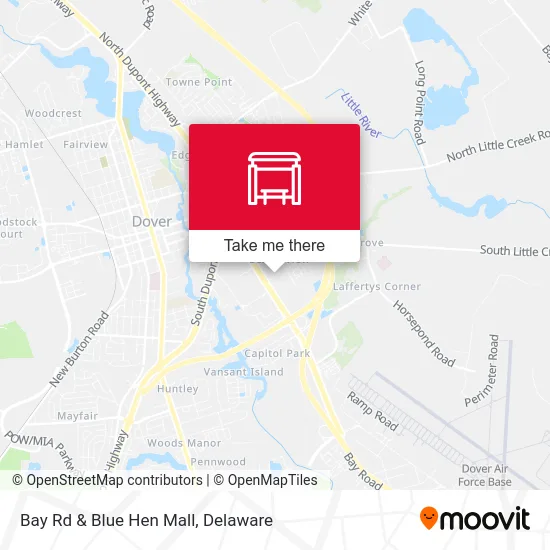 Bay Rd & Blue Hen Mall map