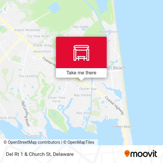 Mapa de Del Rt 1 & Church St