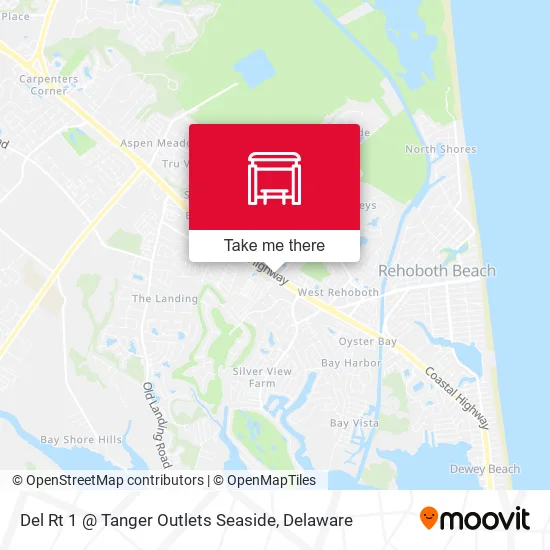 Mapa de Del Rt 1 @ Tanger Outlets Seaside