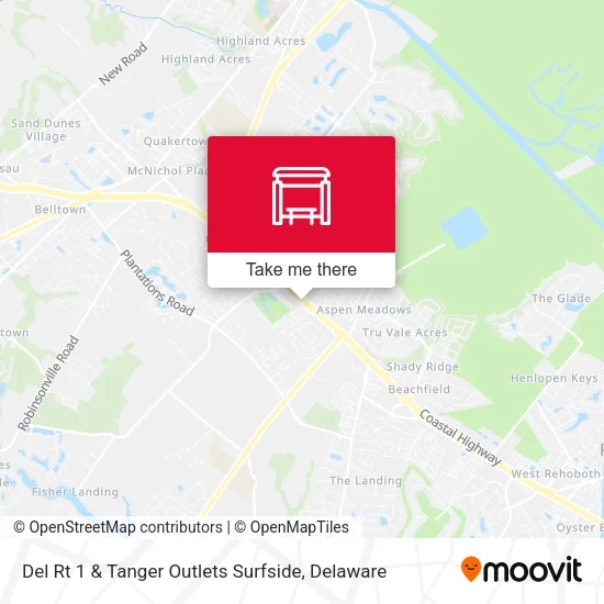 Mapa de Del Rt 1 & Tanger Outlets Surfside