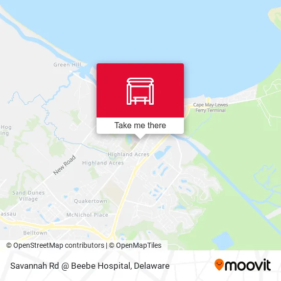 Mapa de Savannah Rd @ Beebe Hospital