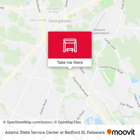 Adams State Service Center at Bedford St map