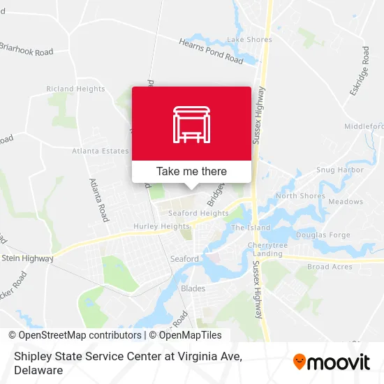 Shipley State Service Center at Virginia Ave map