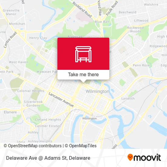 Mapa de Delaware Ave @ Adams St