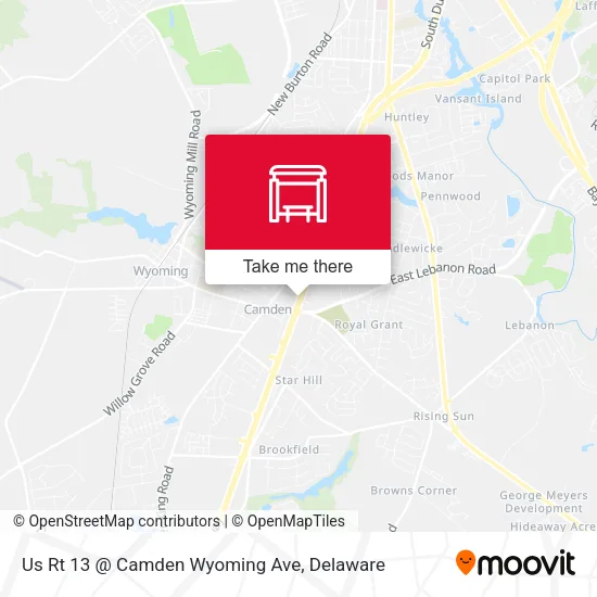 Mapa de Us Rt 13 @ Camden Wyoming Ave