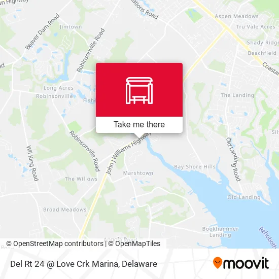 Mapa de Del Rt 24 @ Love Crk Marina