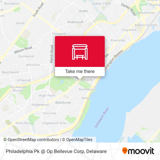 Philadelphia Pk @ Op Bellevue Corp map