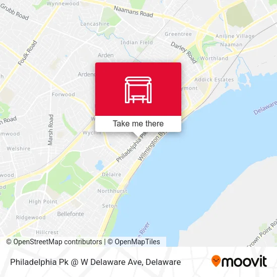 Mapa de Philadelphia Pk @ W Delaware Ave