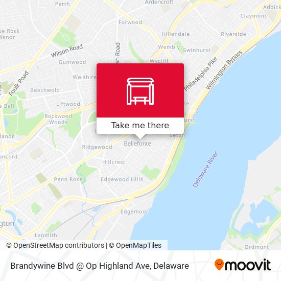 Brandywine Blvd @ Op Highland Ave map