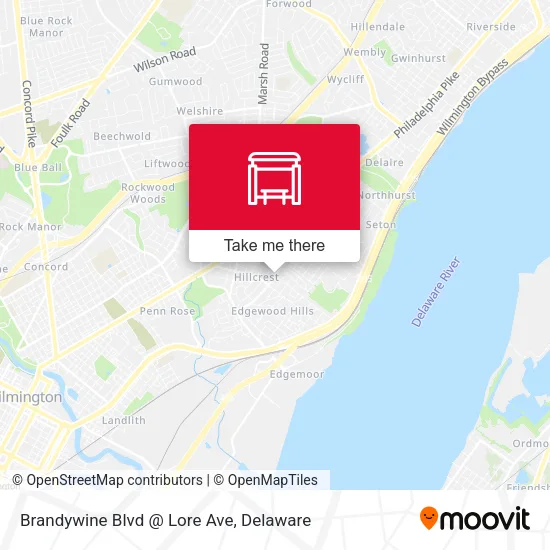 Mapa de Brandywine Blvd @ Lore Ave