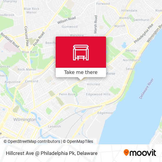 Mapa de Hillcrest Ave @ Philadelphia Pk