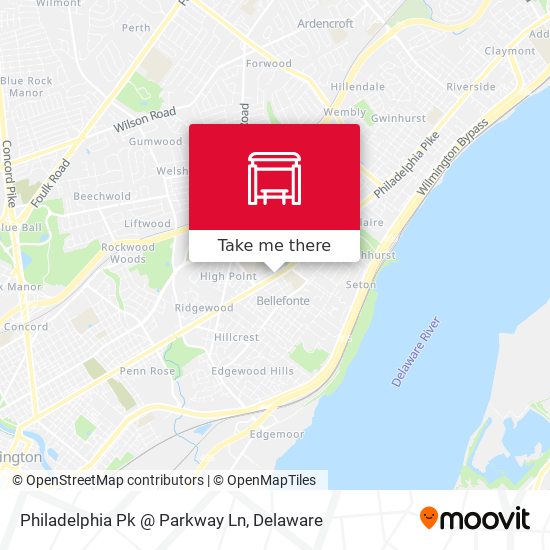 Mapa de Philadelphia Pk @ Parkway Ln