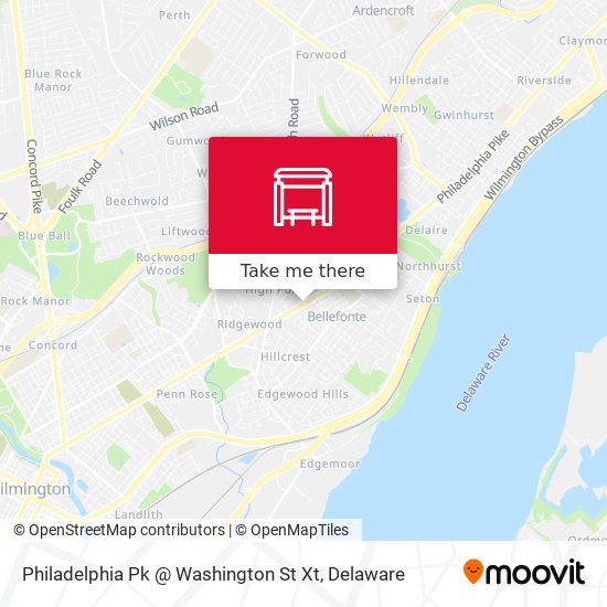 Mapa de Philadelphia Pk @ Washington St Xt