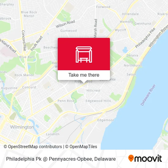 Mapa de Philadelphia Pk @ Pennyacres-Opbee