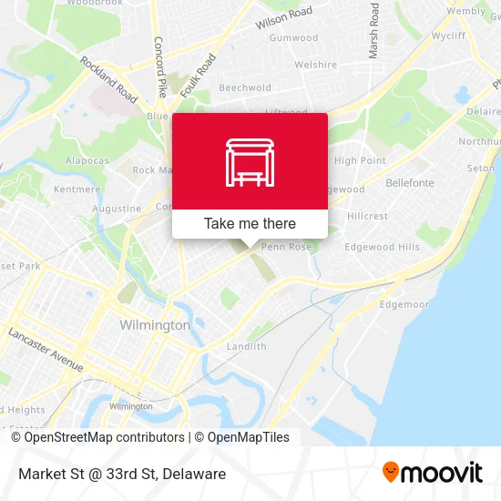 Mapa de Market St @ 33rd St