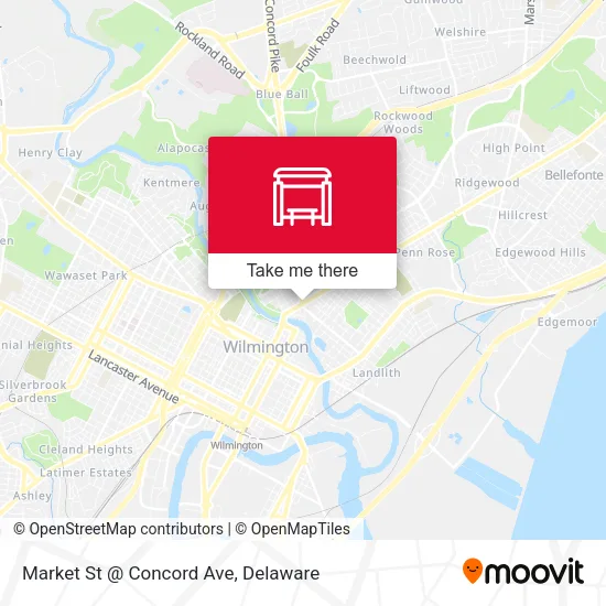 Market St @ Concord Ave map