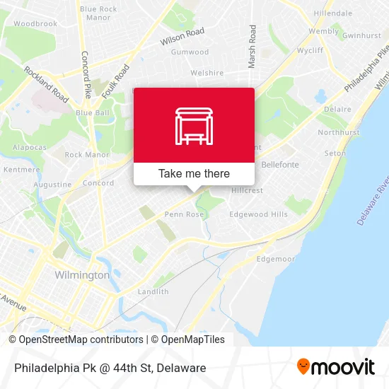 Mapa de Philadelphia Pk @ 44th St
