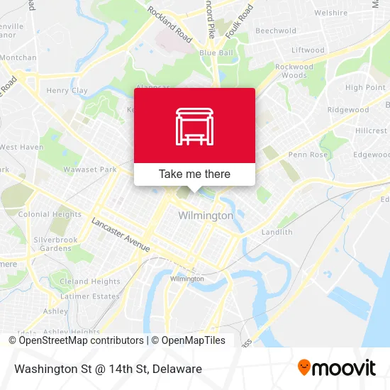 Mapa de Washington St @ 14th St