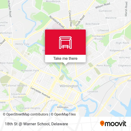 Mapa de 18th St @ Warner School