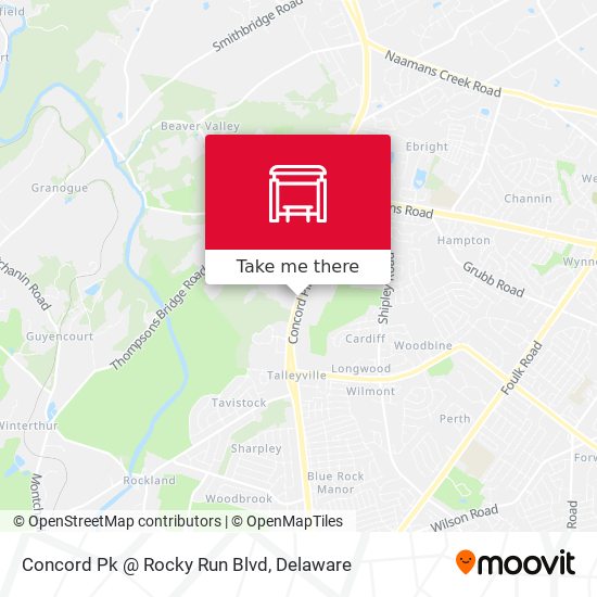 Concord Pk @ Rocky Run Blvd map
