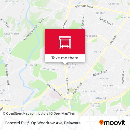 Mapa de Concord Pk @ Op Woodrow Ave
