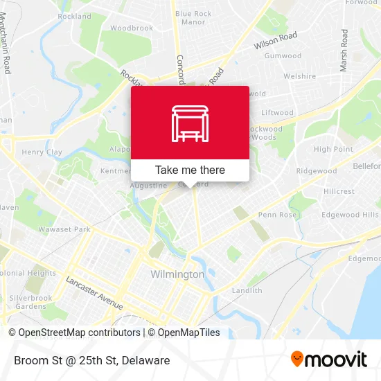 Broom St @ 25th St map